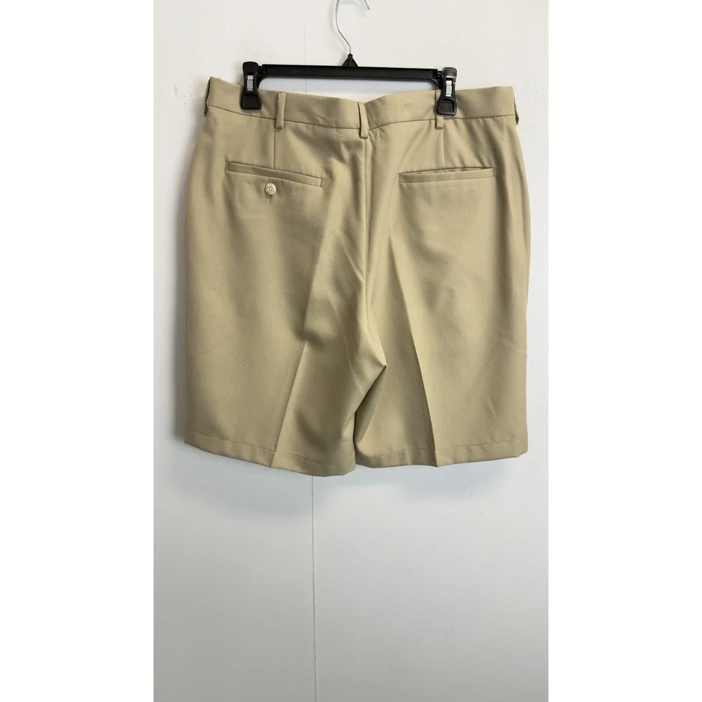 ProTour Golf Shorts Men 36 Beige Performance Activewear Flat Front  9